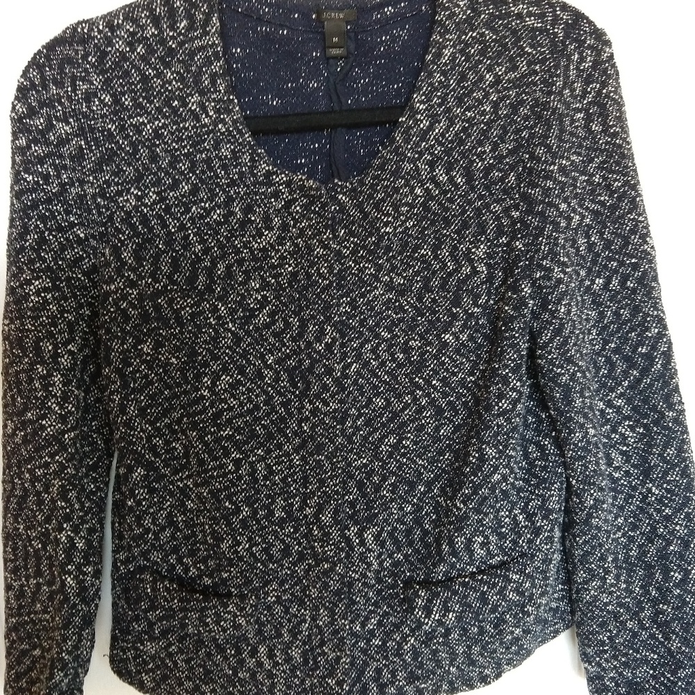 J. Crew Blue and White Women's Blazer size M